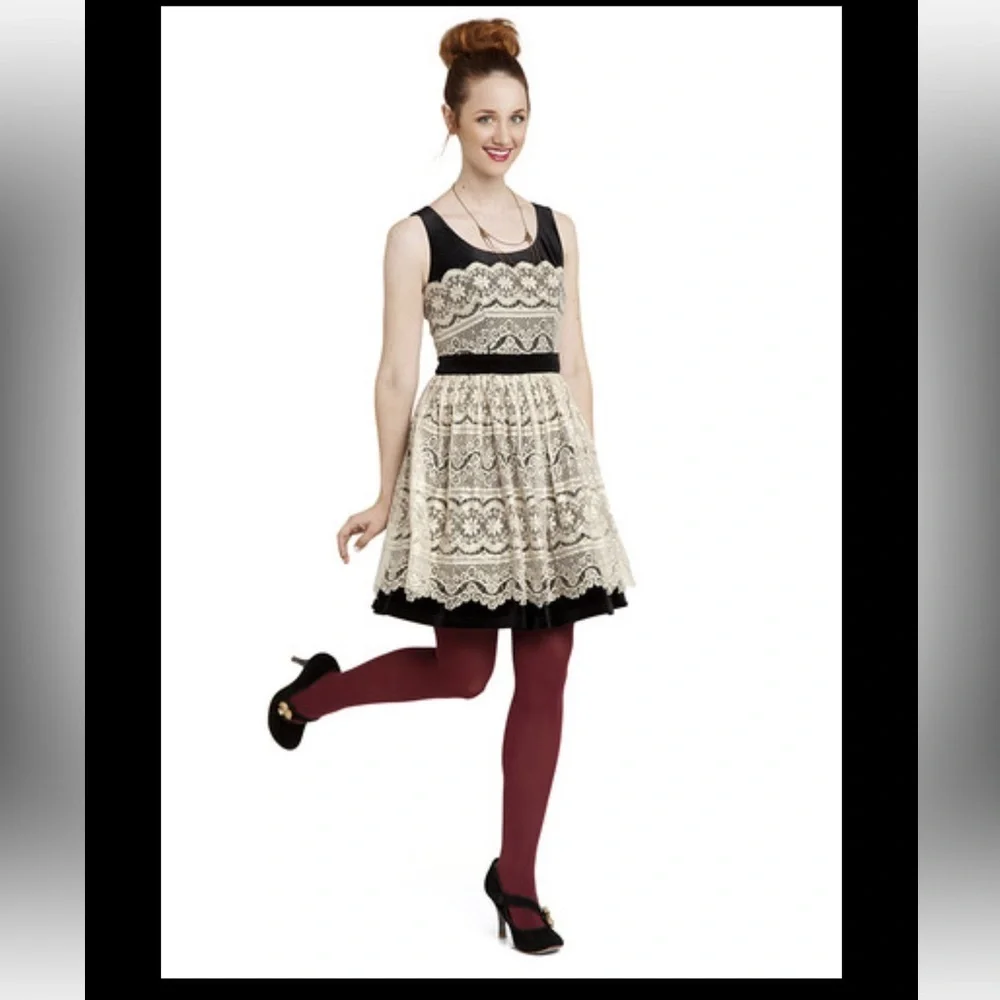 modcloth holiday dresses ModCloth Fa La La Lovely Holiday Dress in Dessert in L
